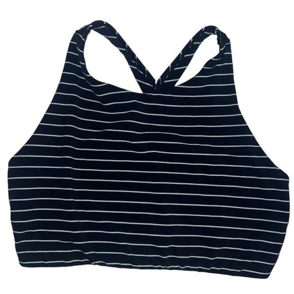 Athleta Other - Athleta | Navy Striped Racerback Sports Bra